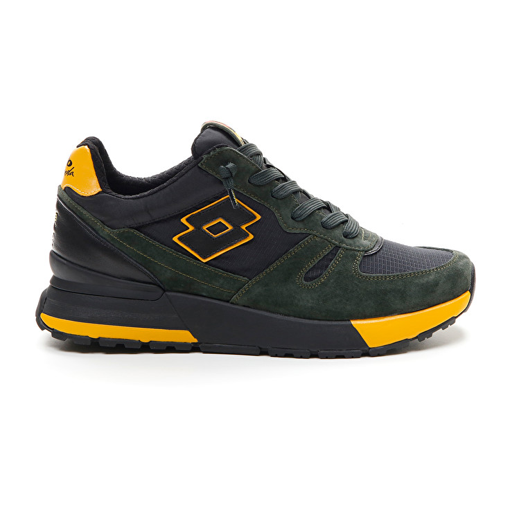 Lotto Tokyo Shibuya Zapatillas Hombre - Verde Oscuro/Negras - Colombia PVSJDXW-34